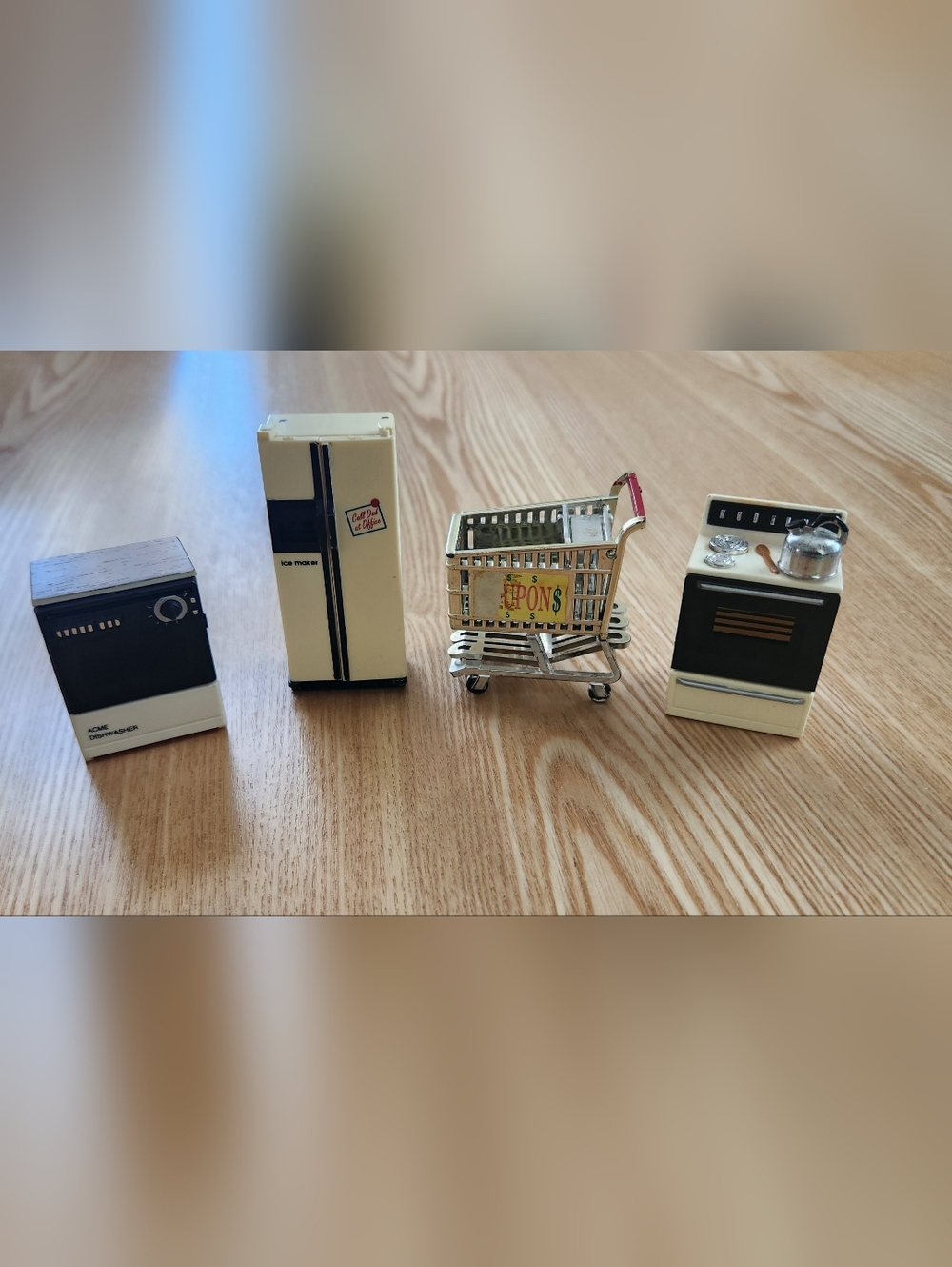 Vintage 1990s ACME Refrigerator Magnets (Stove, Fridge, Dishwasher)